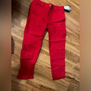 Youth 10 Skinny Red Capris H&M